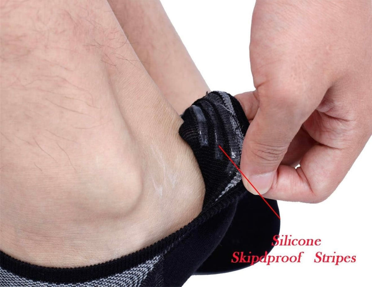 3 Pairs Silicone Support Low Cut Socket Cotton Socks