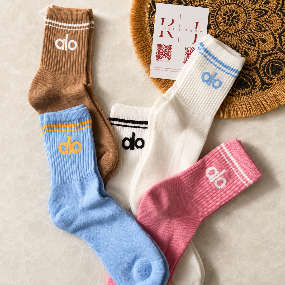 5 Pairs Padded Colors Cotton Socks