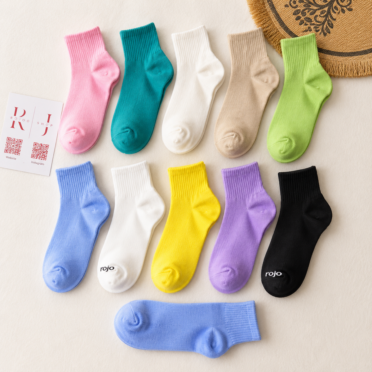 10 Colorful Half Socks