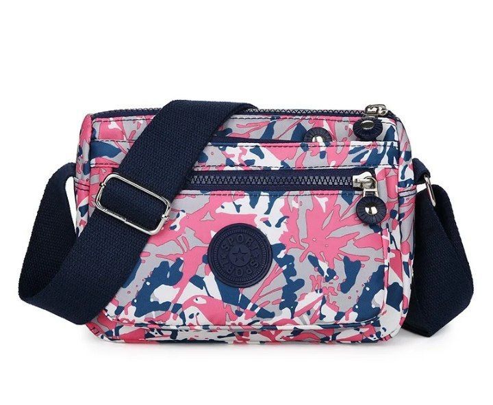Multicolour waterproof crossbody bag