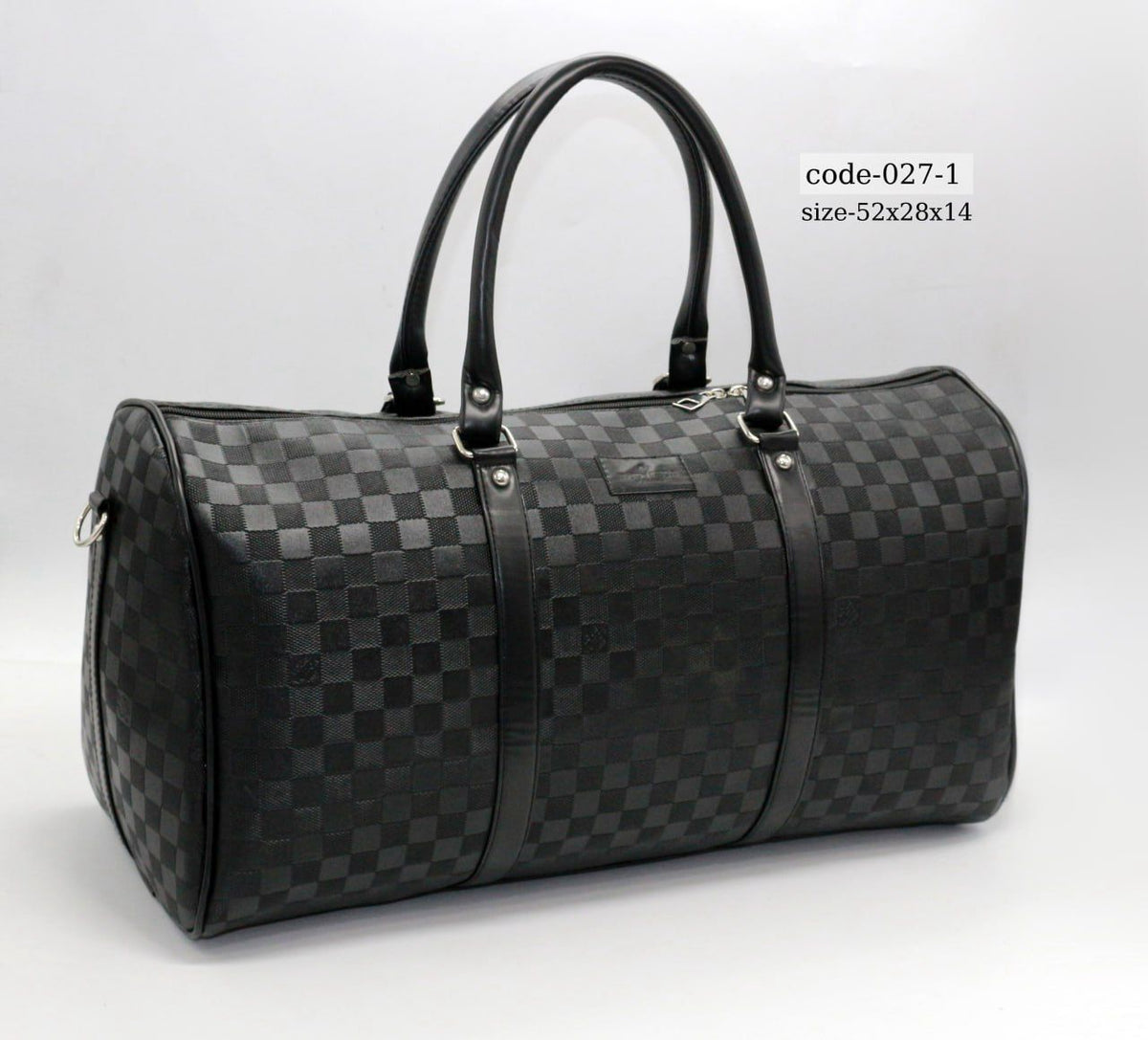 Large Leather Travel Duffel Bag