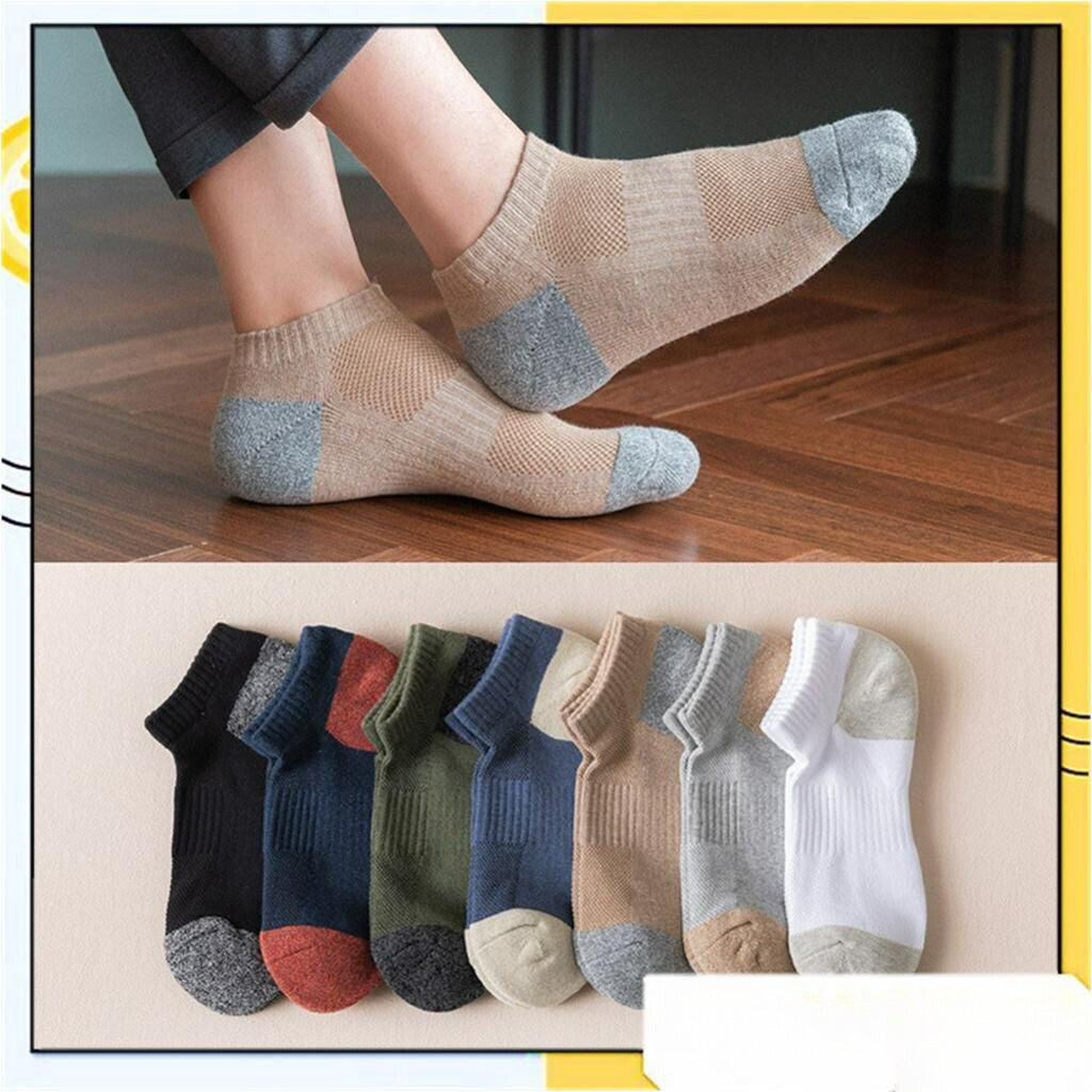 6 Pairs Padded of multi-colored men's cotton socks