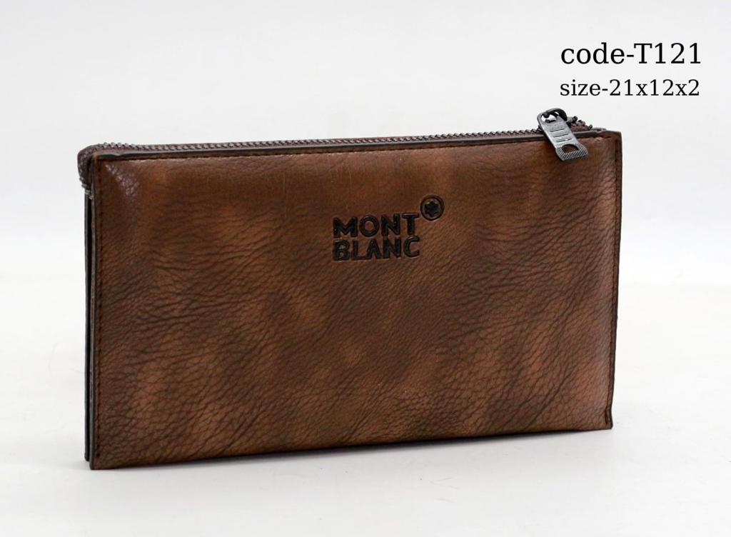 Men's Handbag Brown  Bags  Spilt Leather Wallets Hand Bag