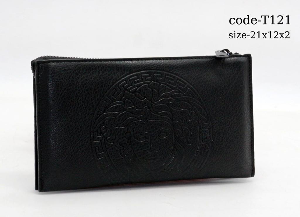 Men's Handbag BLACK Day Clutches Bags Luxury Spilt Leather Wallets