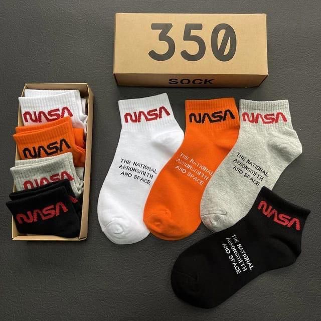 4 Pairs  Socks Ankle *Black*White, Orange