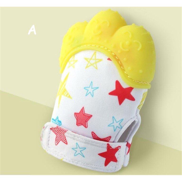 Chicco teething Gloves Yellow Star Design