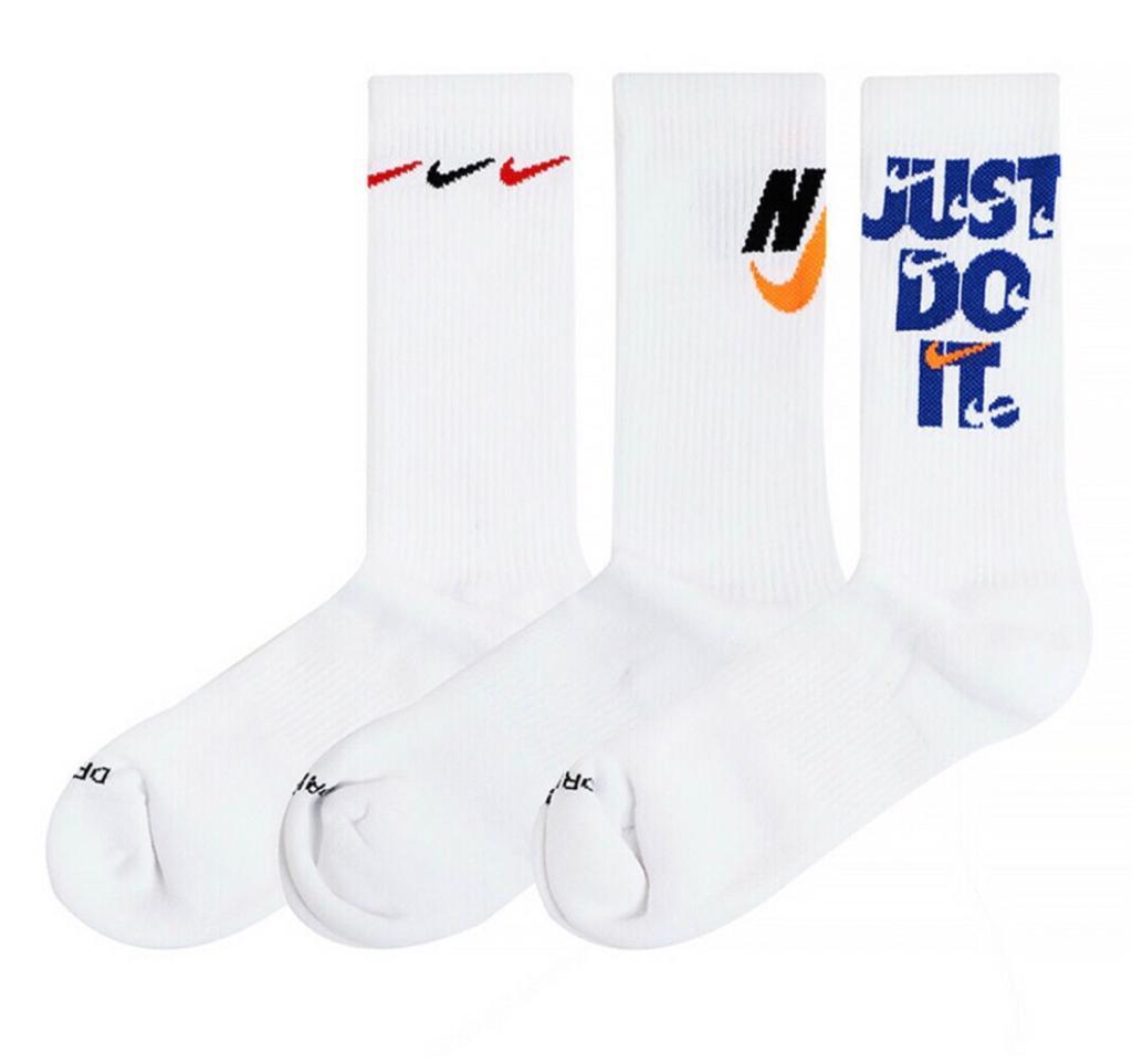 3 Pairs Long  Cotton Socks White