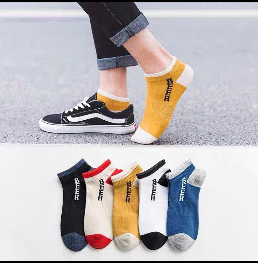 5 Pairs Ankle Socks Cotton