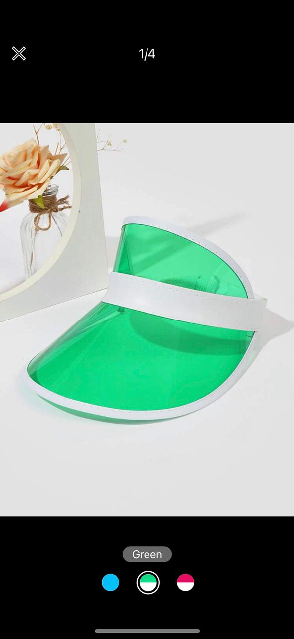 Imported transparent plastic hat suitable for going out and beach