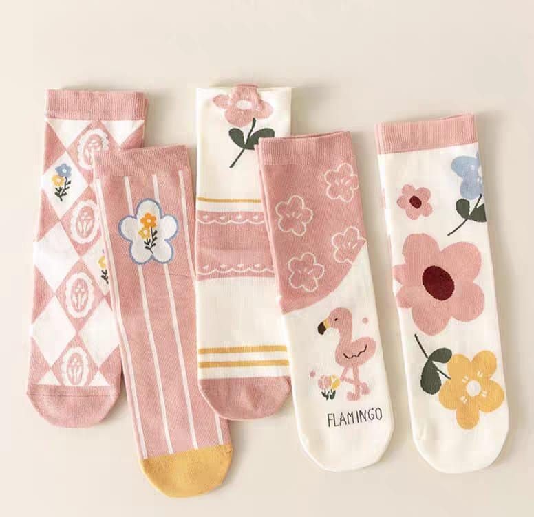5 Pairs of High Quality Cotton Long Socks