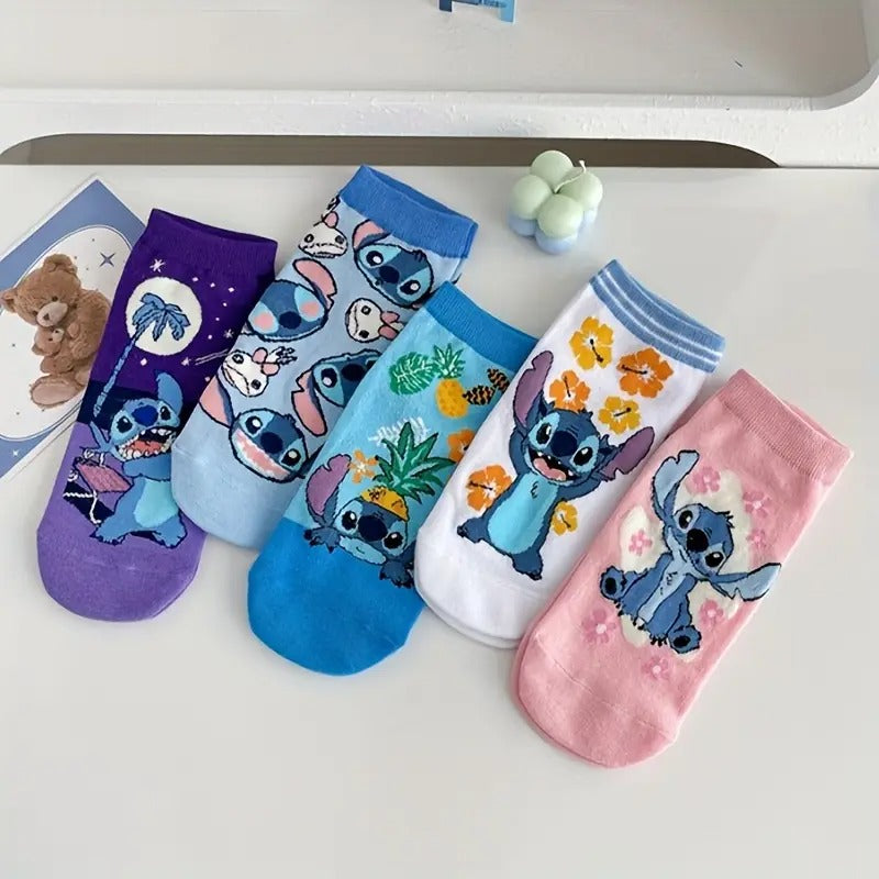 5 Pairs Ohana Design Ankle Cotton Socks