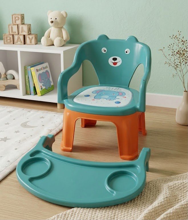 Imported 2-in-1 Food Chair for Children - Regular Chair and Dining Table
