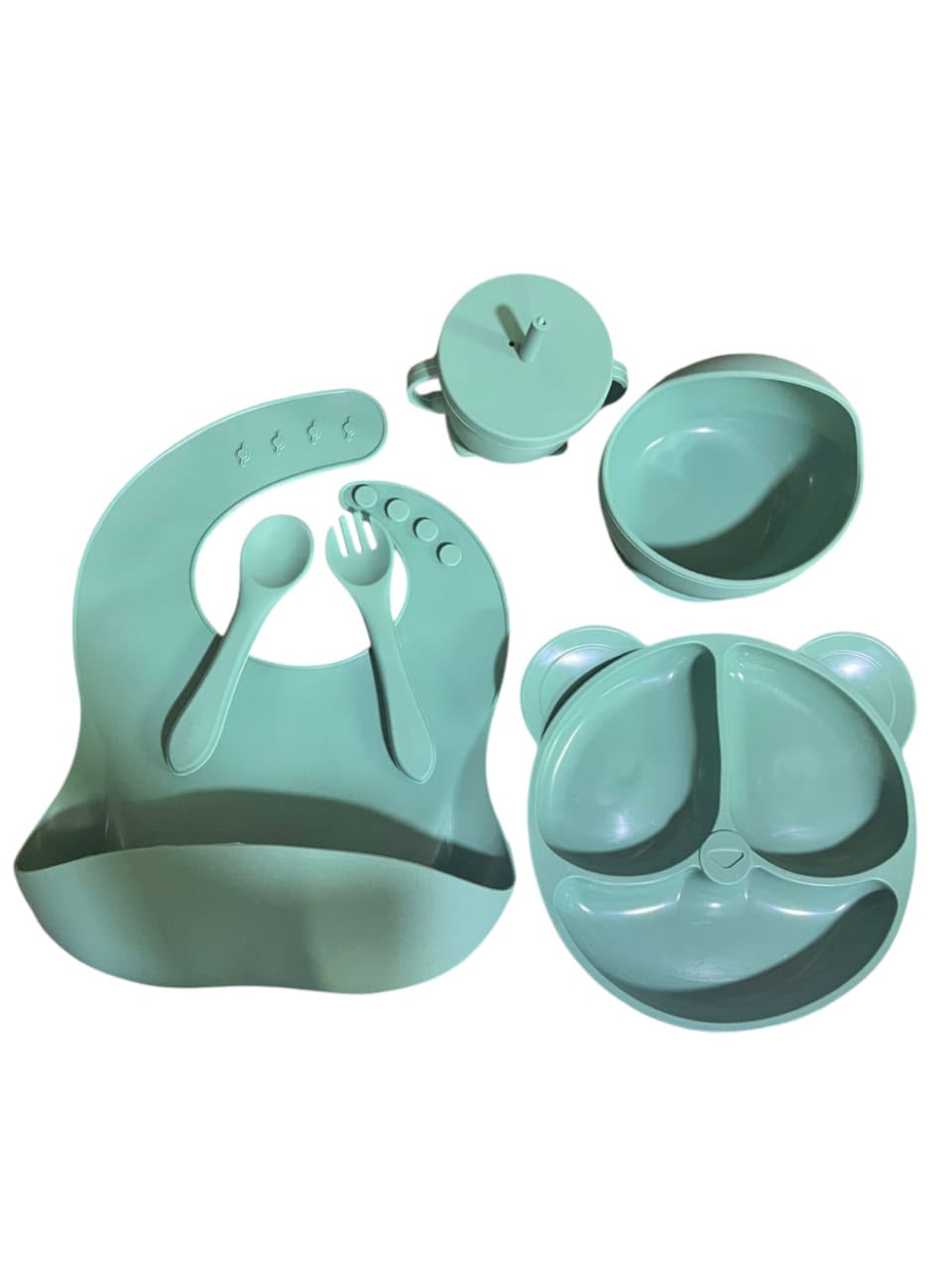 Silicone Baby Feeding Set - 6 Pieces