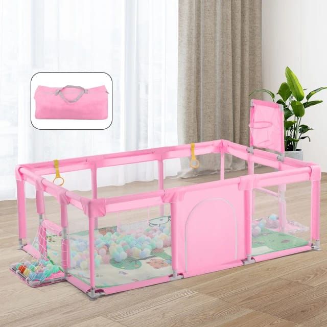 Rectangular Ball Playground for Kids 128*180 cm - Pink