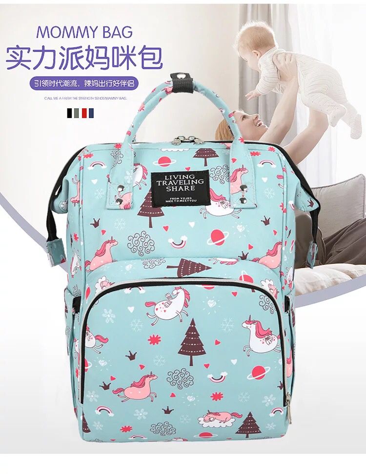 Diaper Backpack Mommy Large Capacity Stroller Bag Mommy Baby Multifunctional Waterproof Outdoor Travel Diaper Bag