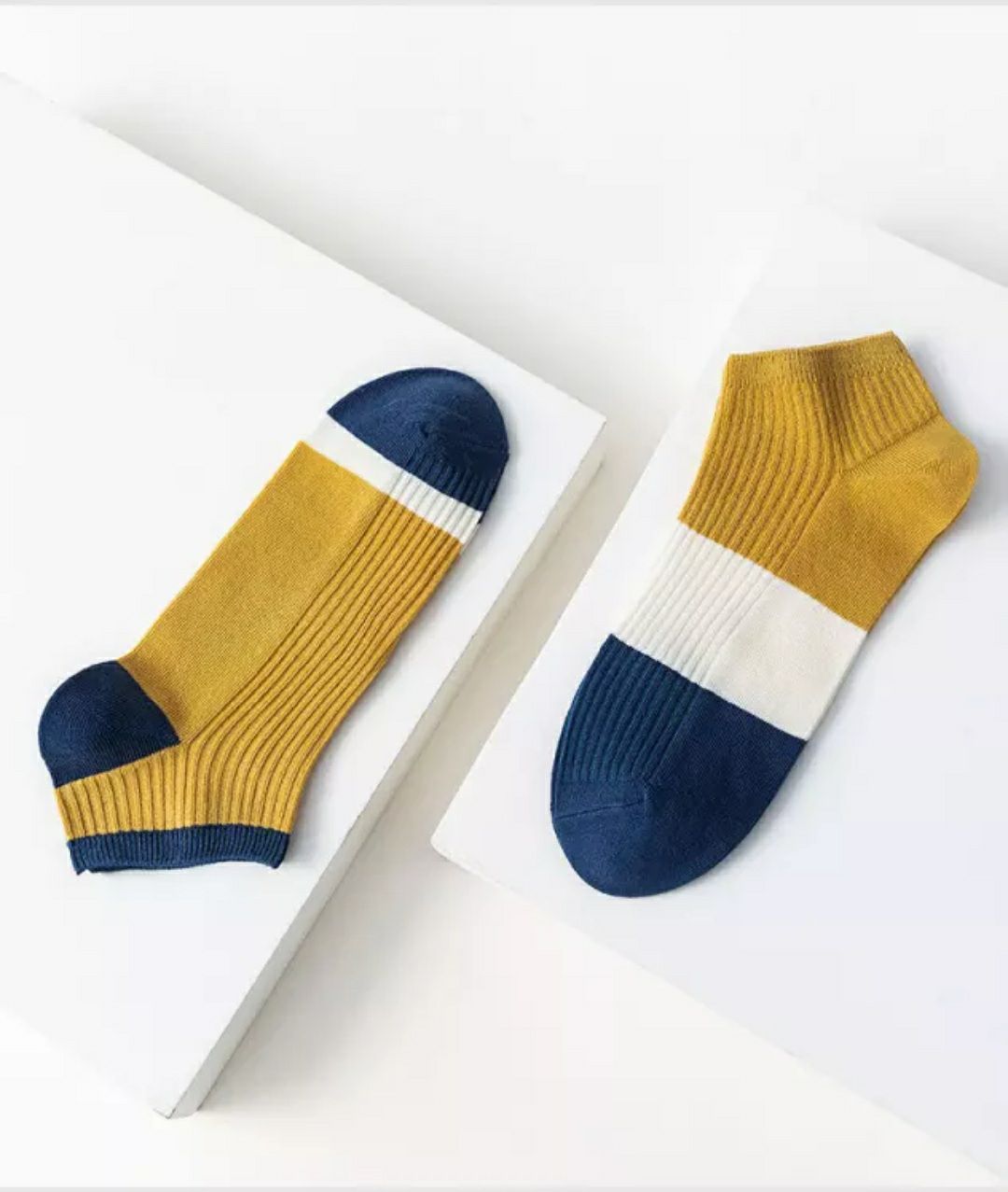 5 Pairs Yellow Ankle Socks