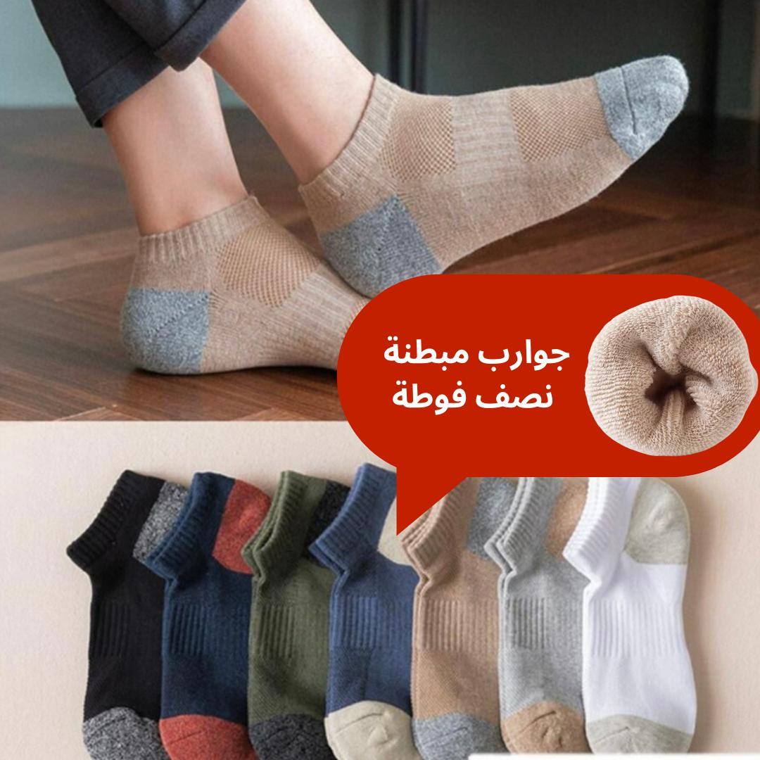 6 Pairs Padded of multi-colored men's cotton socks