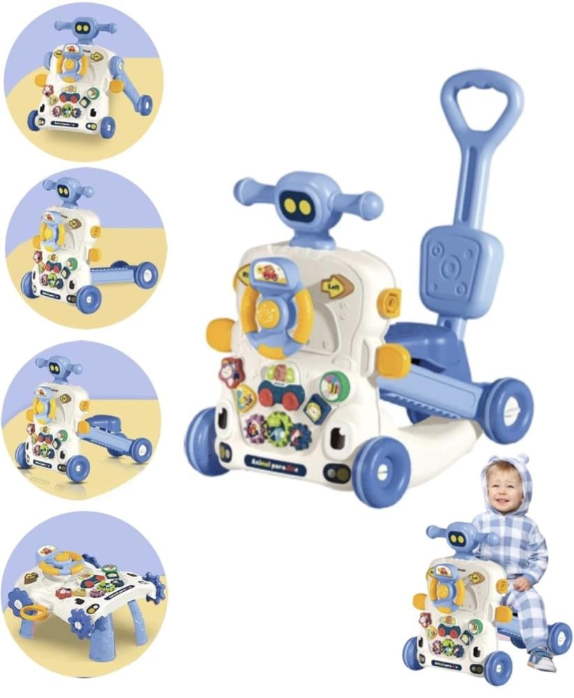 6-in-1 Multi-Functional Baby Walker with Music and Lights